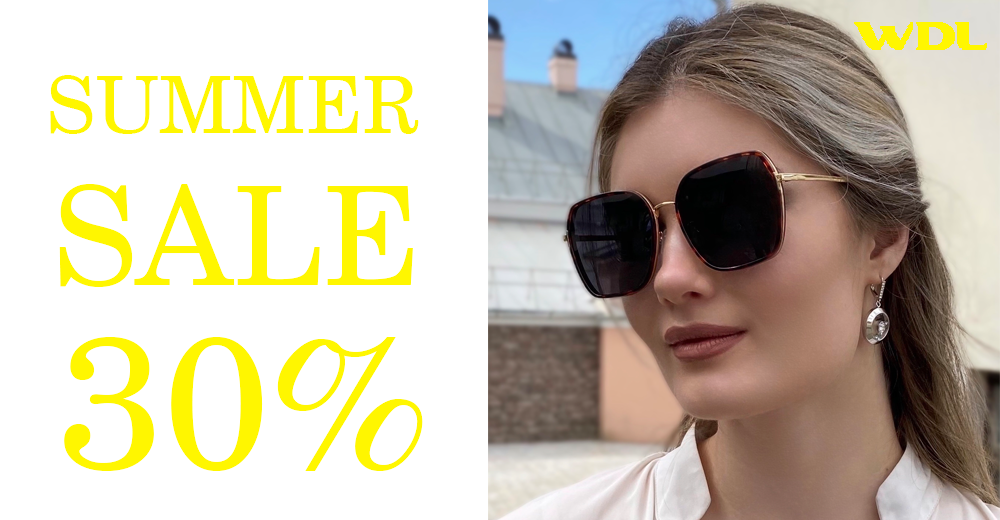 Скидка на солнцезащитные очки 30%